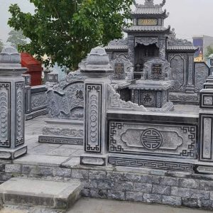 Hàng rào đá xanh đen