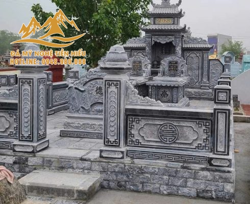 Hàng rào đá xanh đen