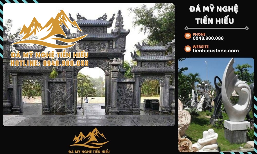 Các sản phẩm từ đá xanh Thanh Hóa được sử dụng phổ biến trong các công trình quan trọng, thể hiện sự tinh tế và bền vững.