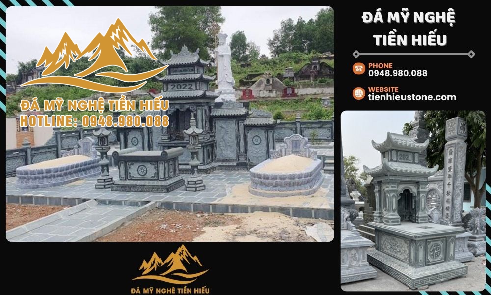 Lăng mộ đá làm từ đá tự nhiên giúp bảo vệ phần mộ khỏi tác động của môi trường, đồng thời thể hiện sự kính trọng đối với tổ tiên.